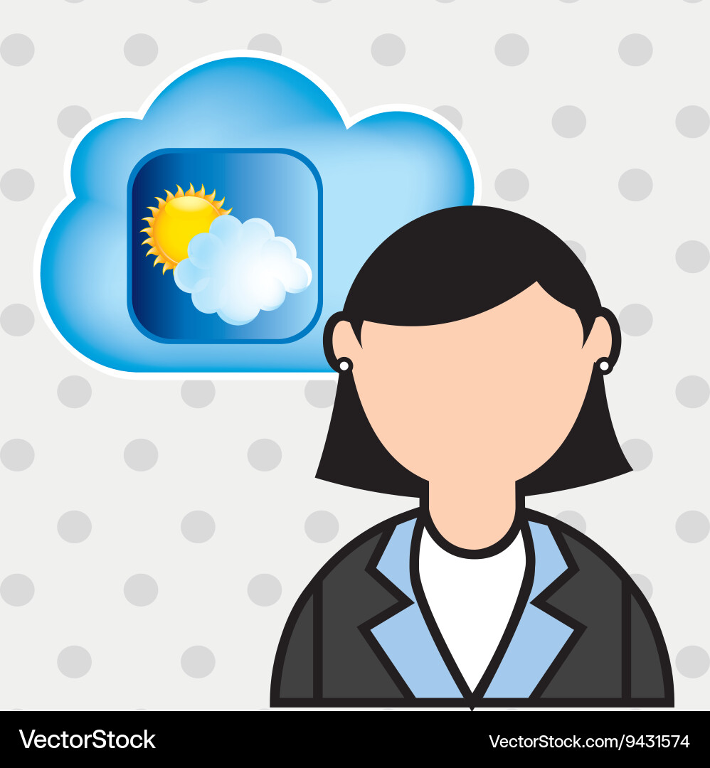 Cloud computing design vector image