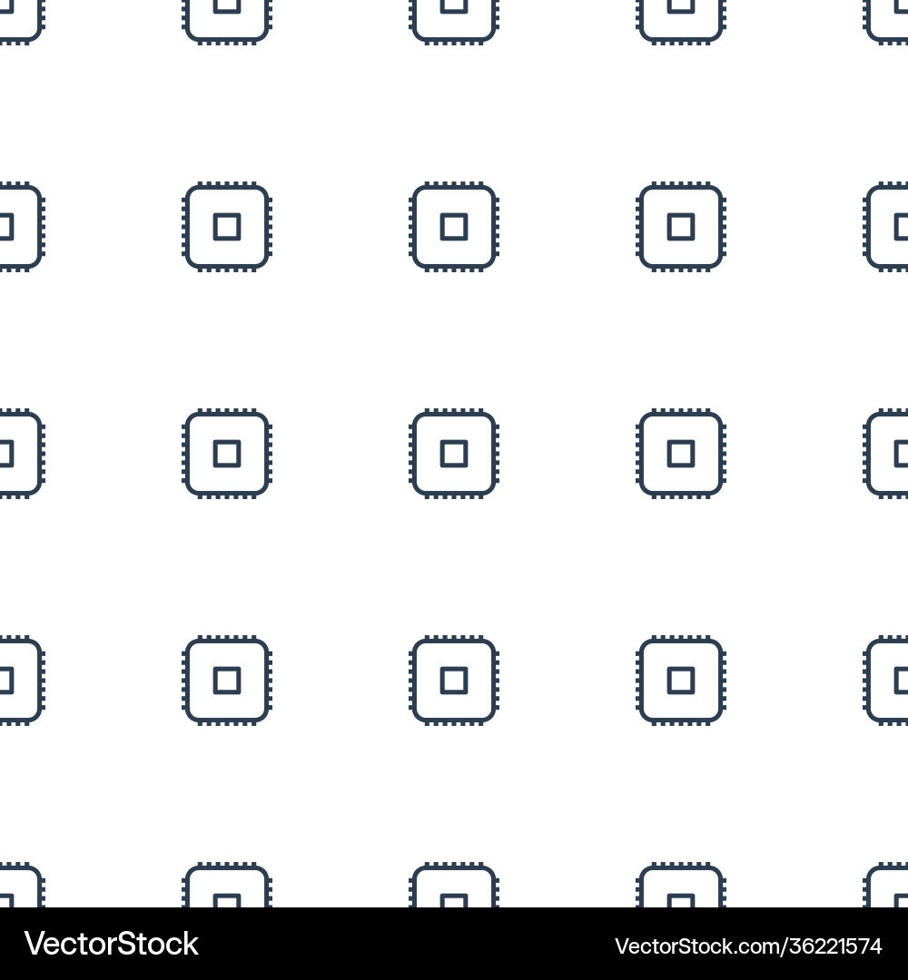 Cpu icon pattern seamless white background vector image