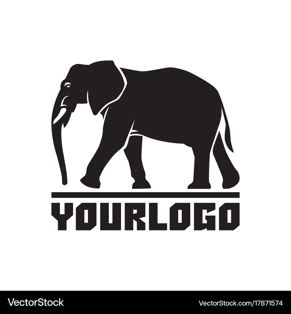 Elephant logo sign emblem-01 Royalty Free Vector Image