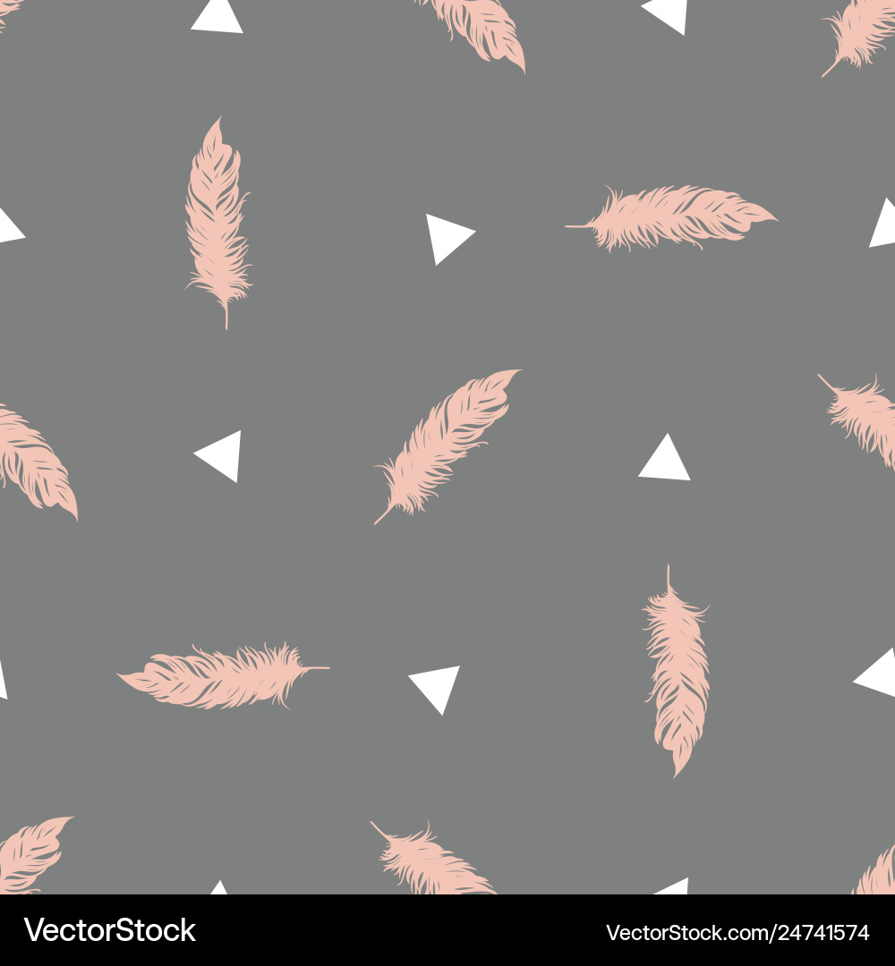 Feather seamless pattern Vector Image