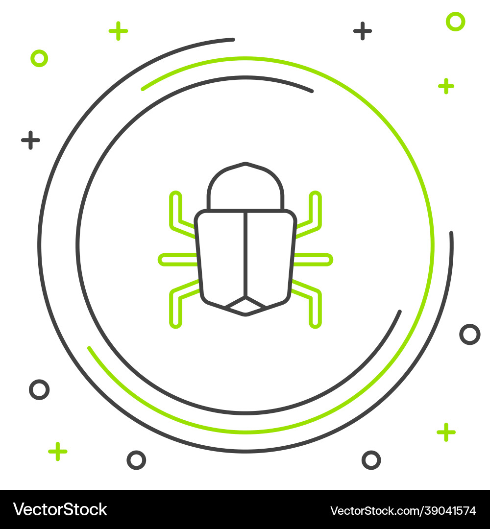 Line system bug concept icon isolated on white Vector Image