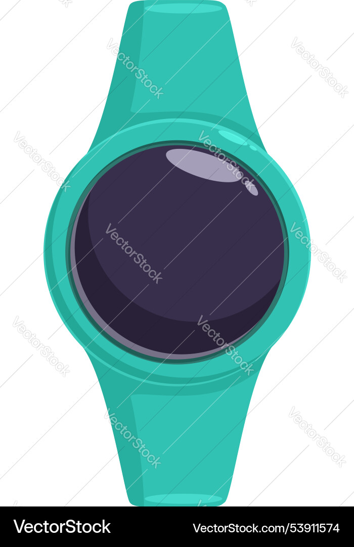Modern smart watch with empty screen showing time Modern smart watch with empty screen showing time vector image