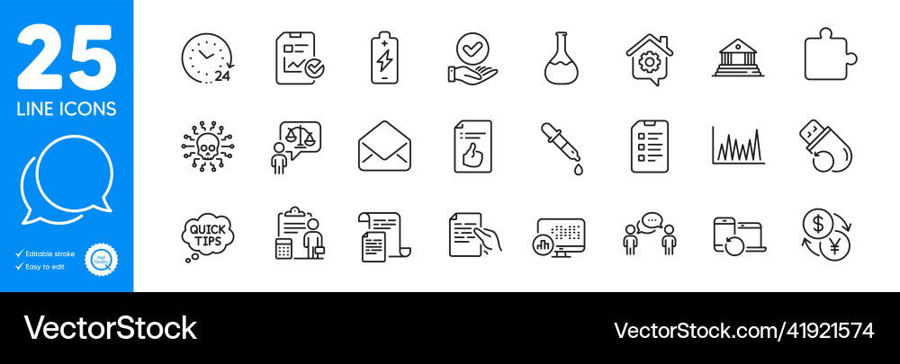 Outline icons set recovery devices cyber attack Outline icons set recovery devices cyber attack vector image