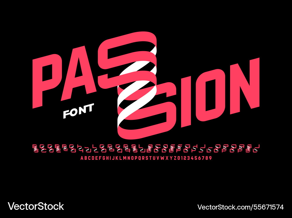 Passion modern font design with some alternate Passion modern font design with some alternate Vector Image