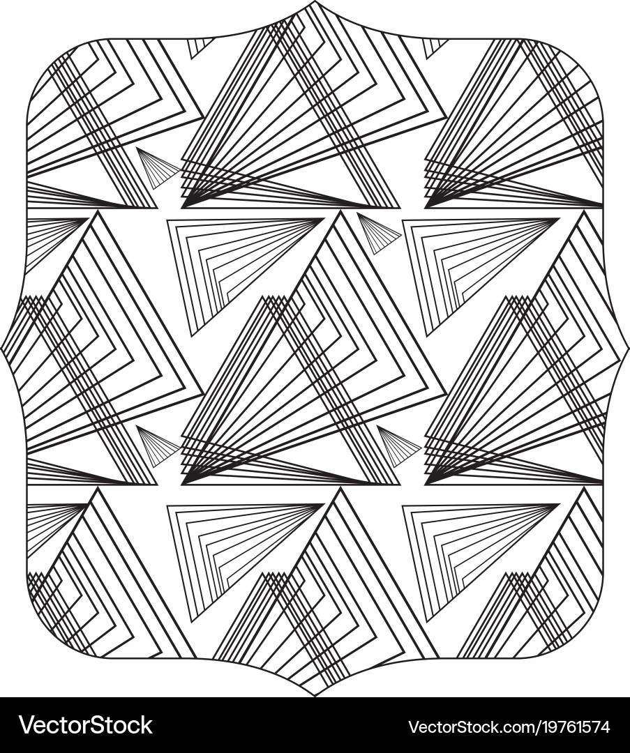 Quadrate with pattern graphic shapes background Vector Image