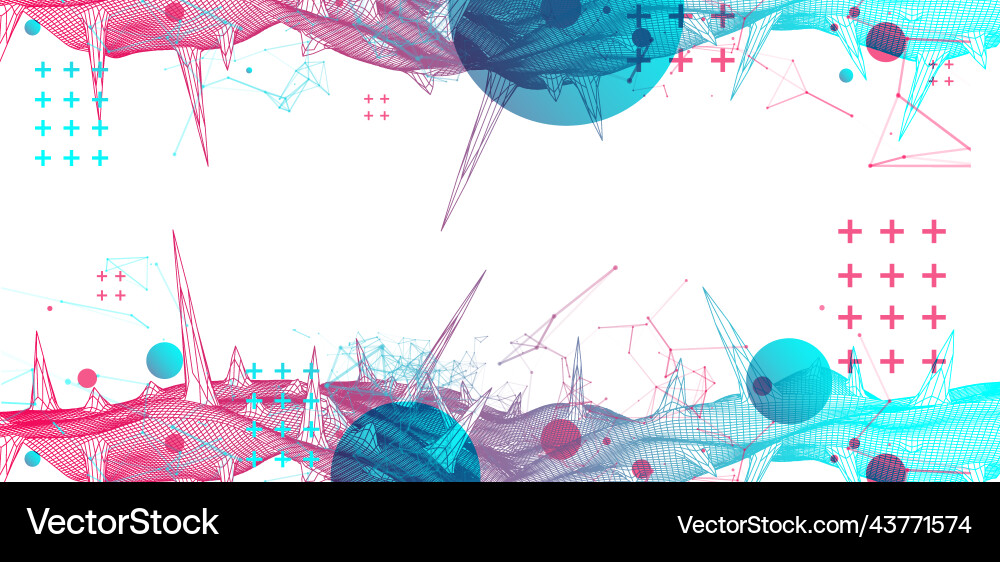 Sci-Fi Science Background - Neural Network vector image