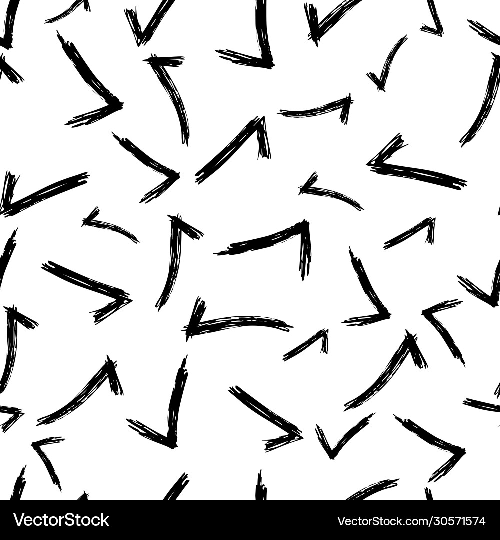 Seamless pattern with hand drawn check symbols Vector Image