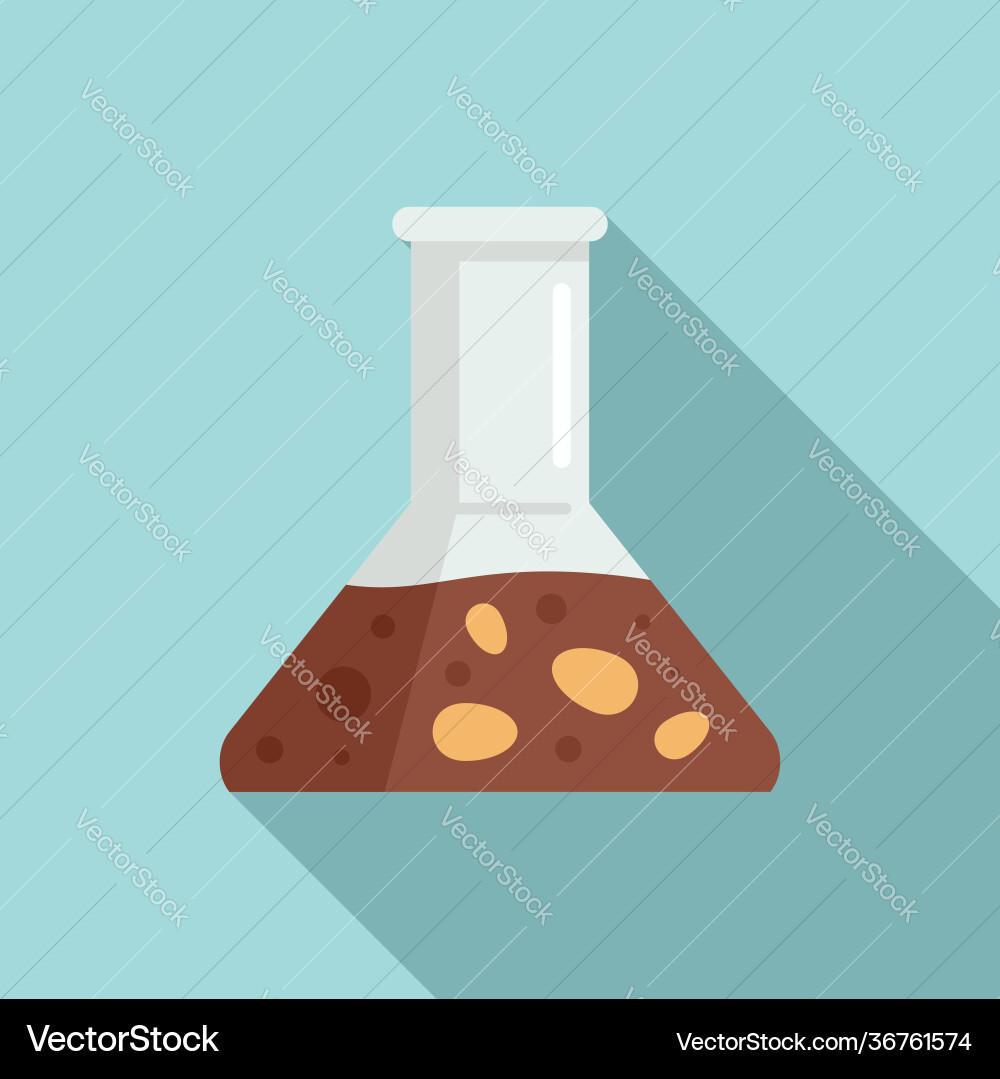Seed farm flask icon flat style Seed farm flask icon flat style vector image