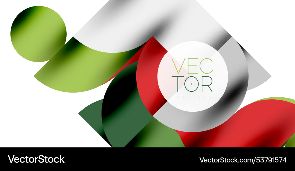 Tech minimal circular shapes geometric art vector image