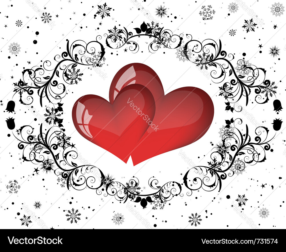 Valentines day background frame Vector Image