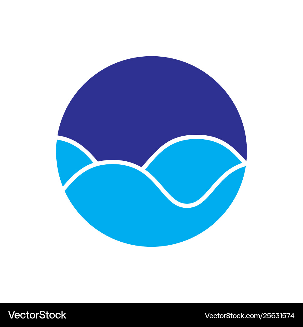 Wave icon on background for graphic and web design Vector Image