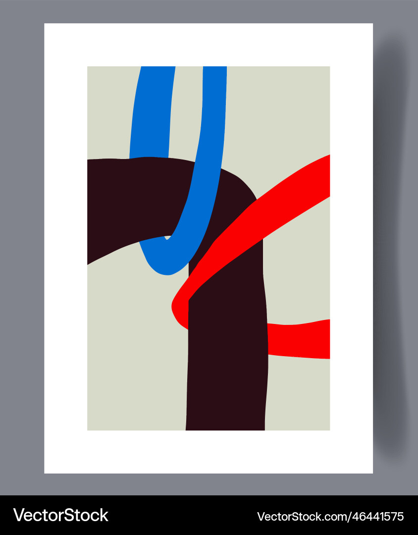 Abstract elements simple shapes wall art print Abstract elements simple shapes wall art print Vector Image