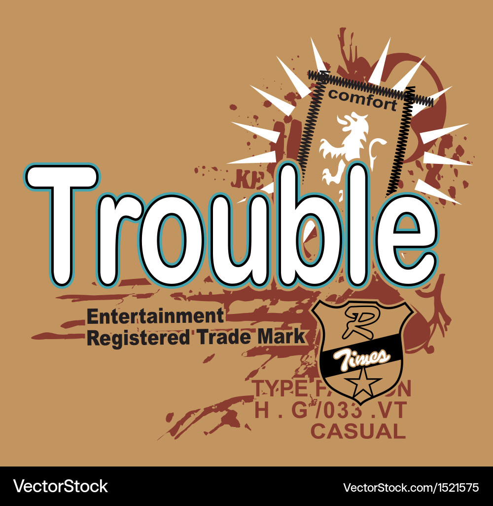 Art of design with the model trouble r vector image