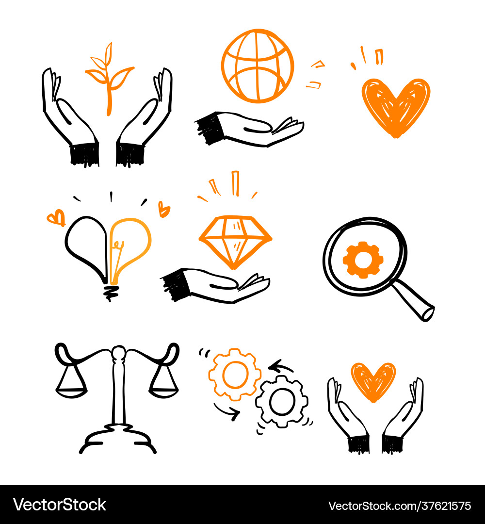 Business Values & Core Concepts vector image