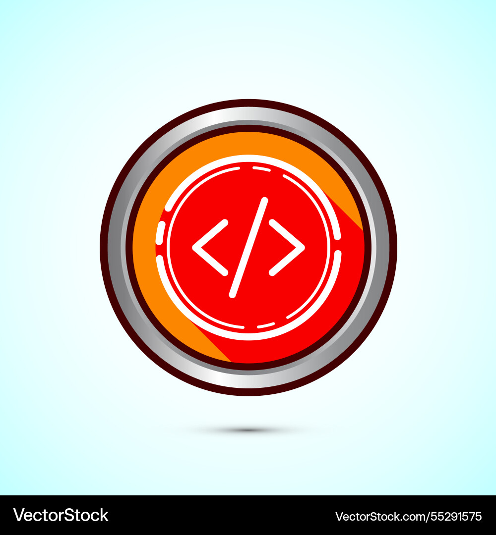 Codierung Icon Design Web-Entwicklung orange Codierung Icon Design Web-Entwicklung orange Vektorbild