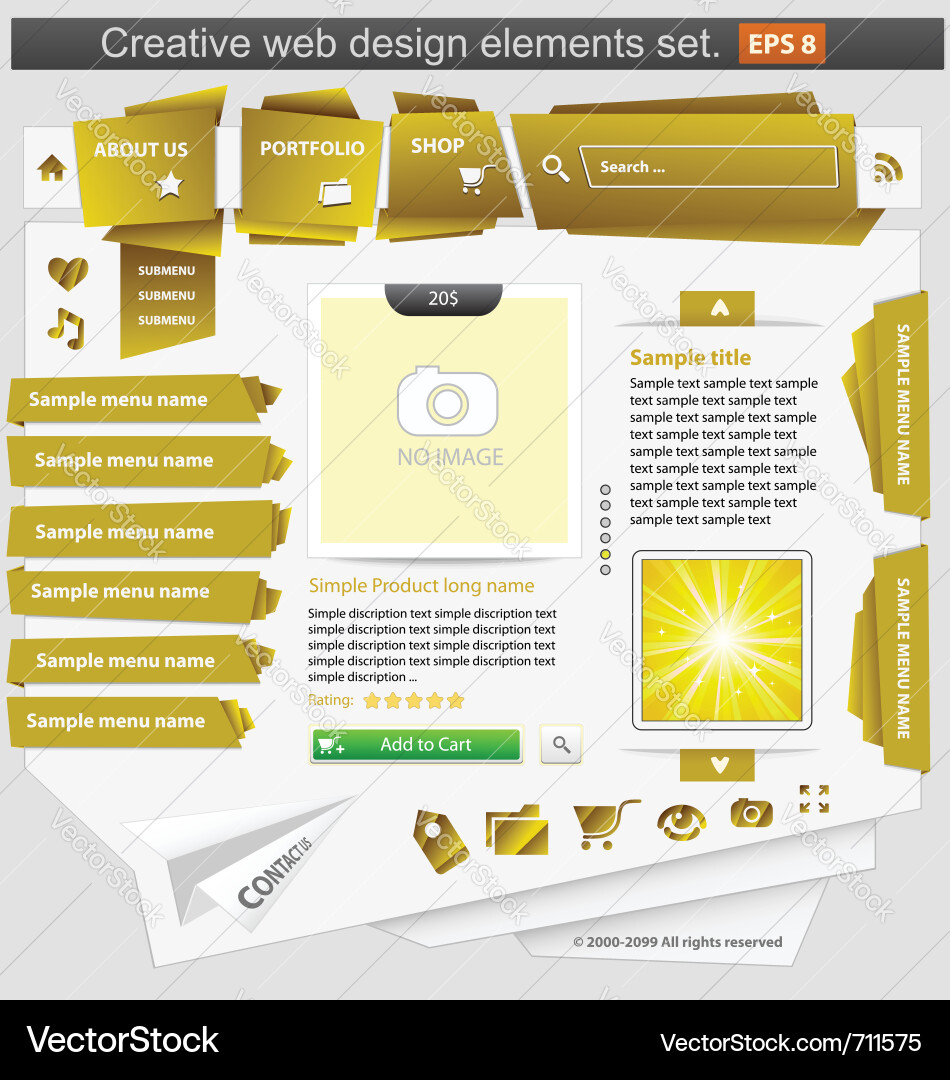Creative web design Vector Image