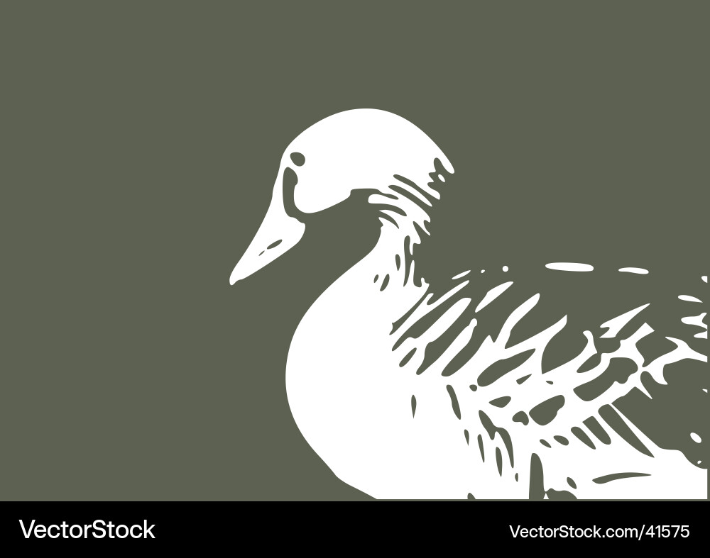 Goose Silhouette - Bird Artwork Vector Image
