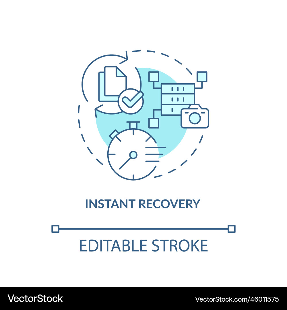 Instant Recovery blau Konzept-Ikone Instant Recovery blau Konzept-Ikone vektorbild