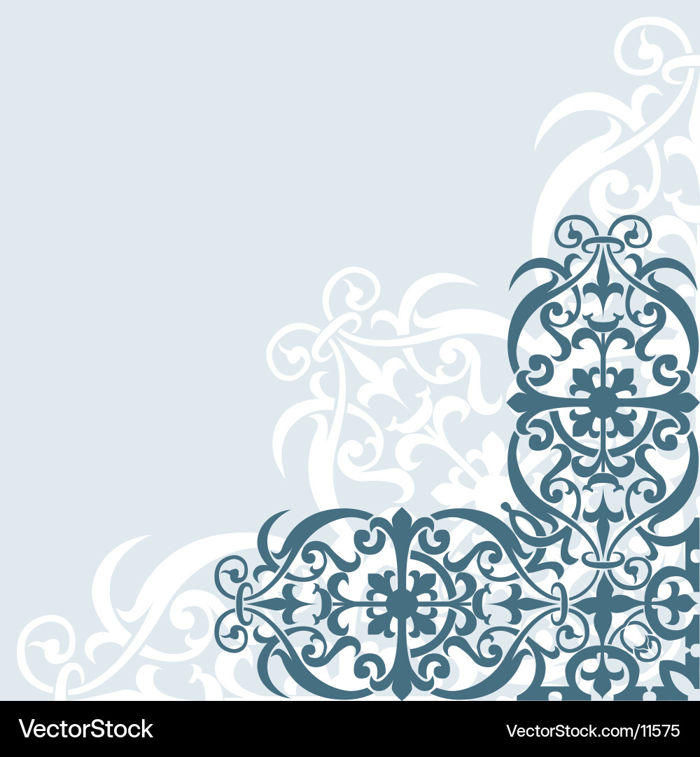 Intricate Floral Scroll Pattern vector image