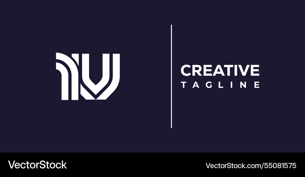 Rv abstract logo Royalty Free Vector Image - VectorStock