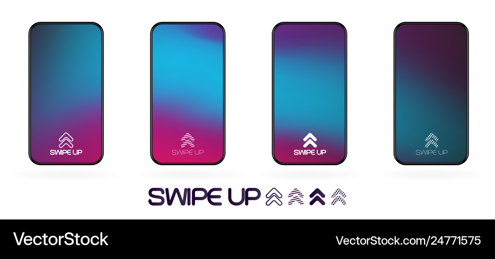 Swipe up template with abstract backdrop Swipe up template with abstract backdrop vector image