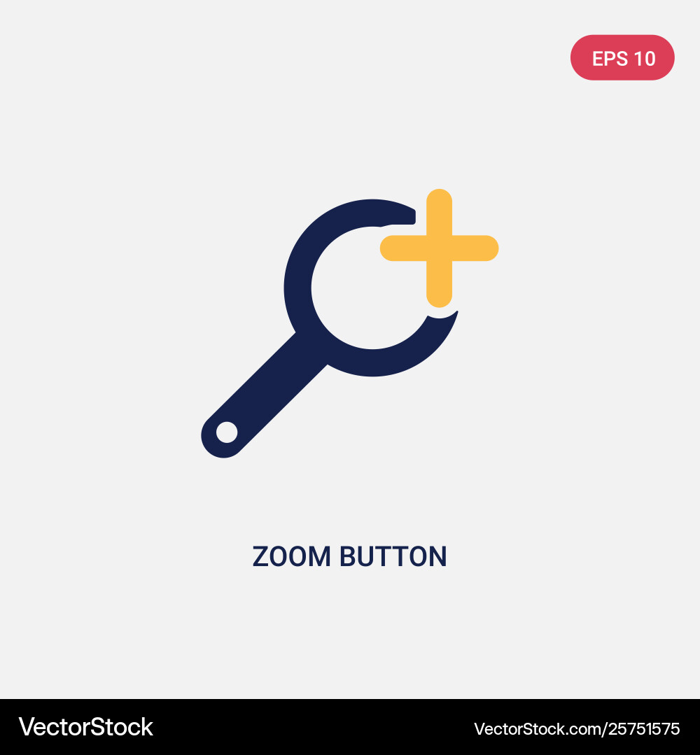 Two color zoom button icon from ultimate vector image