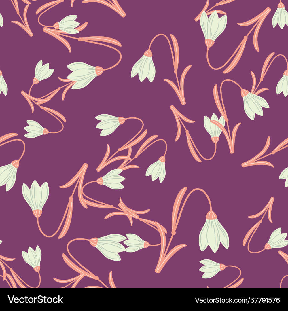 Abstract botanic seamless pattern with doodle Abstract botanic seamless pattern with doodle vector image