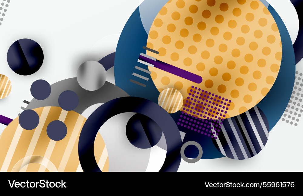 Abstract circle design with overlapping Vector Image