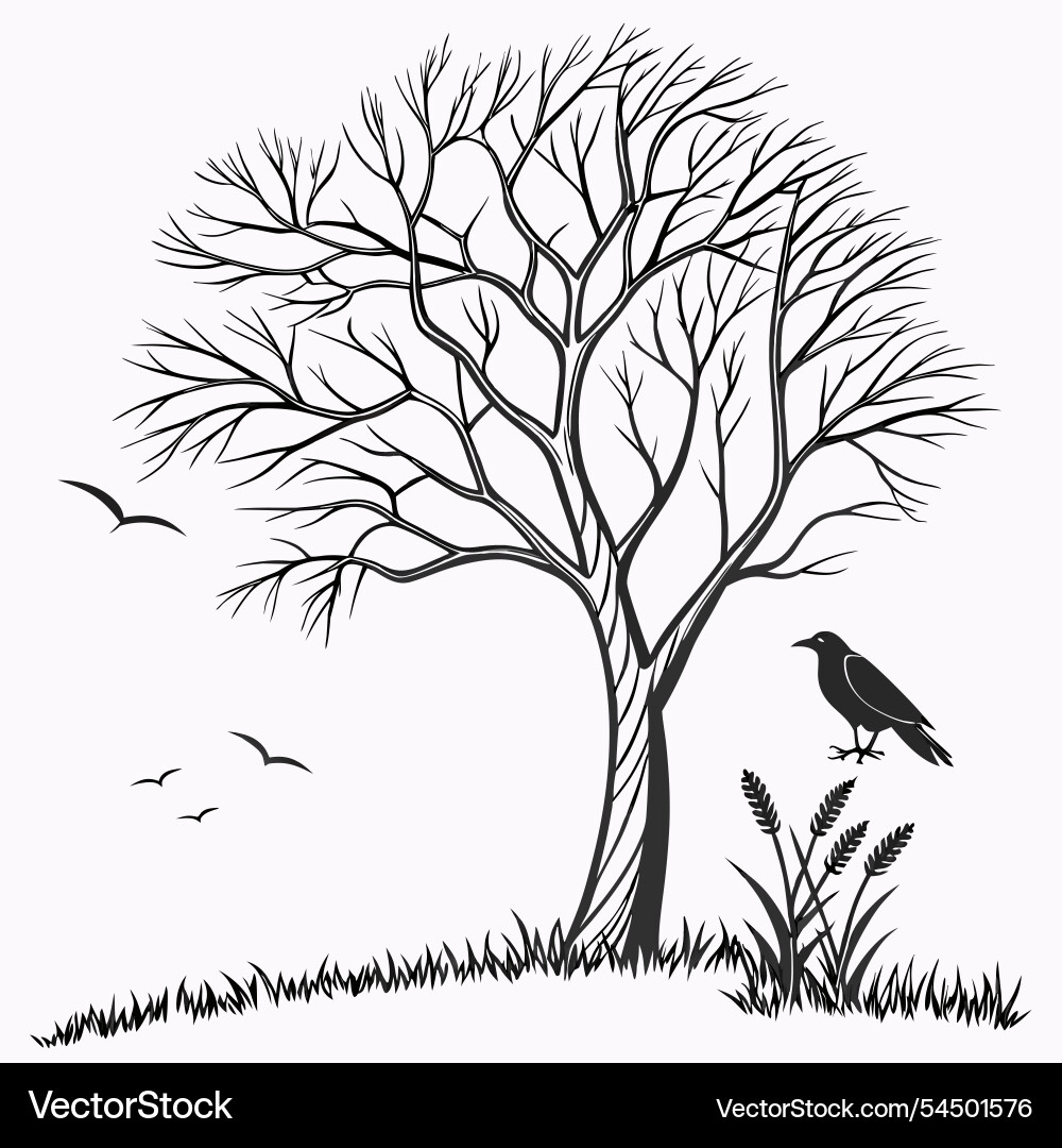 Abstract nature background with trees Abstract nature background with trees vector image