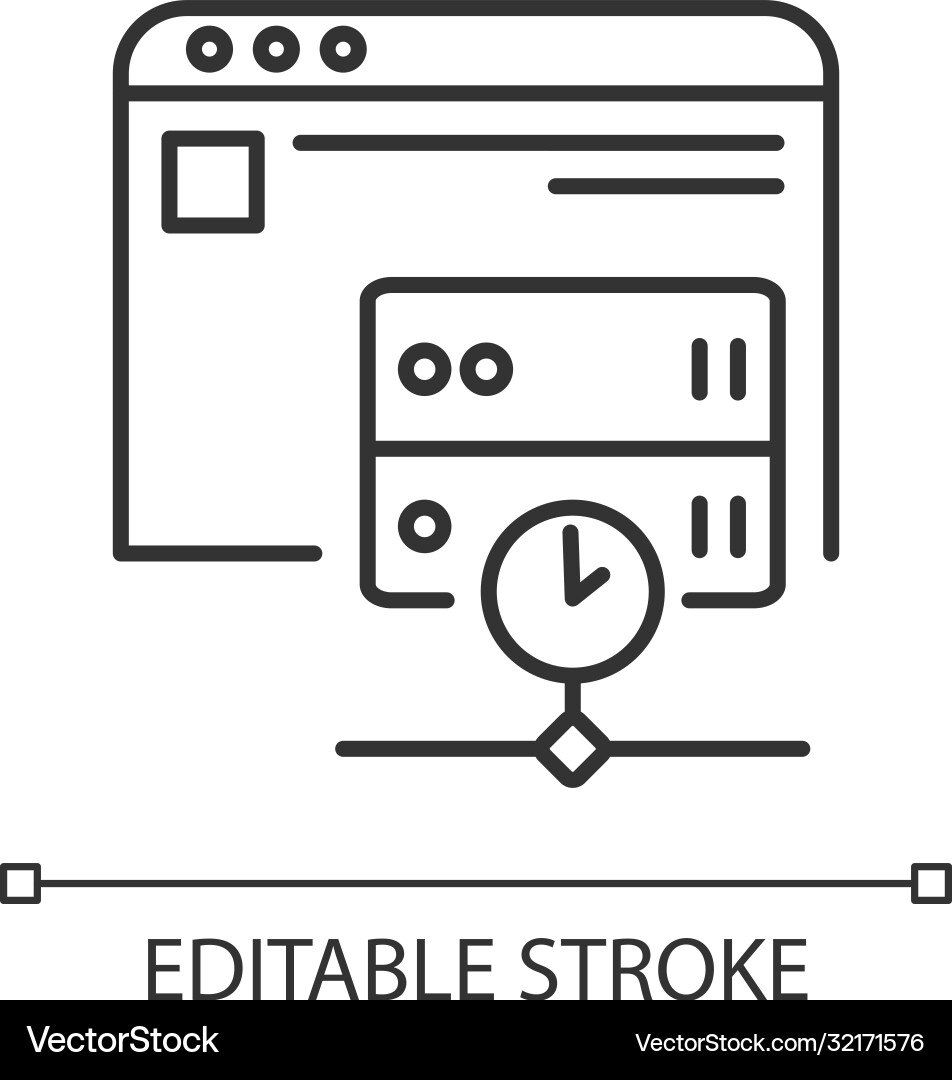Caching linear icon Caching linear icon vector image