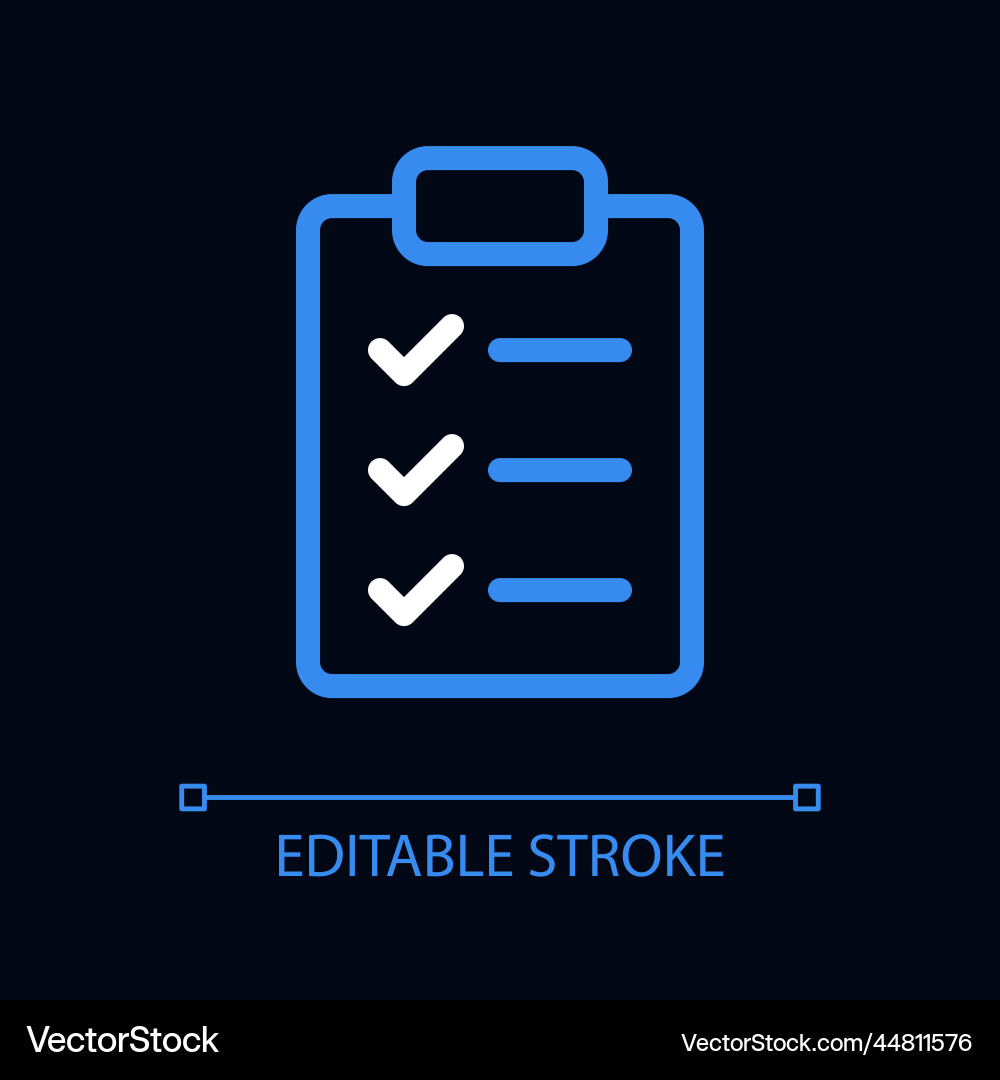 Checklist pixel perfect color linear ui icon Checklist pixel perfect color linear ui icon vector image