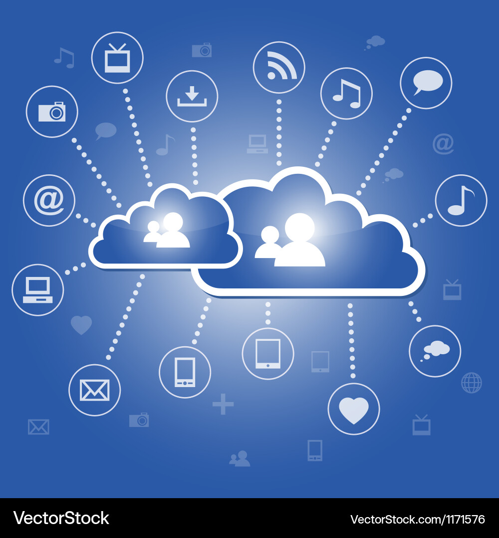 Cloud Computing & Networking vector image