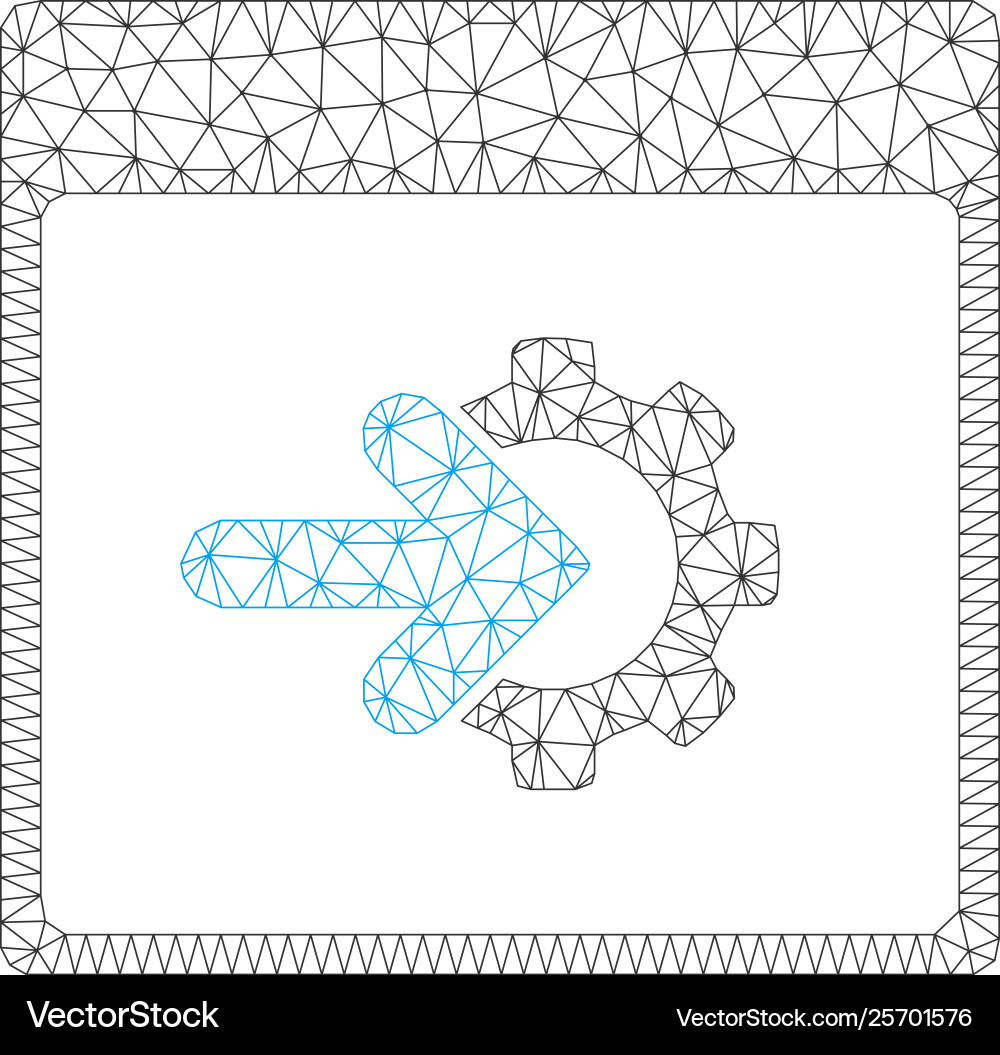 Cog integration calendar page polygonal frame Cog integration calendar page polygonal frame vector image