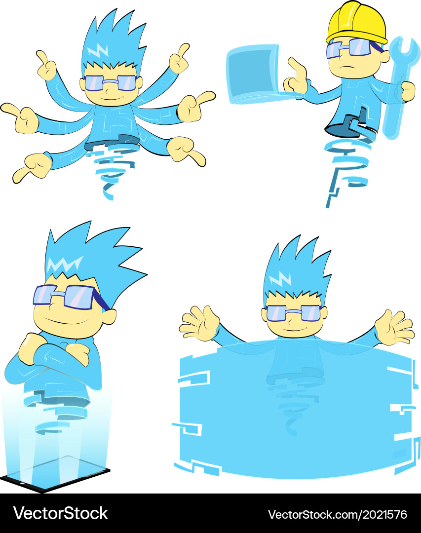 Computercartooncharacter vector image