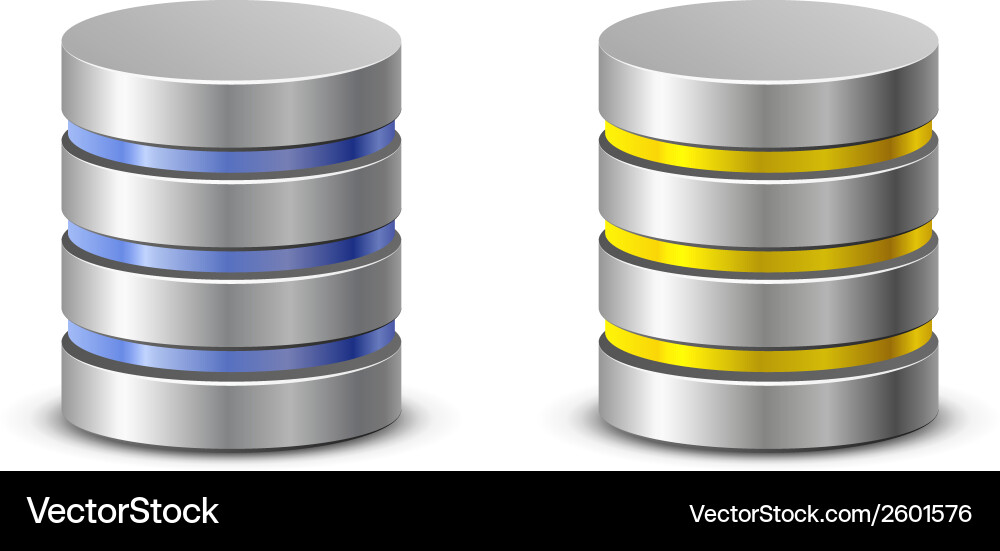 Database Icons Collection vector image