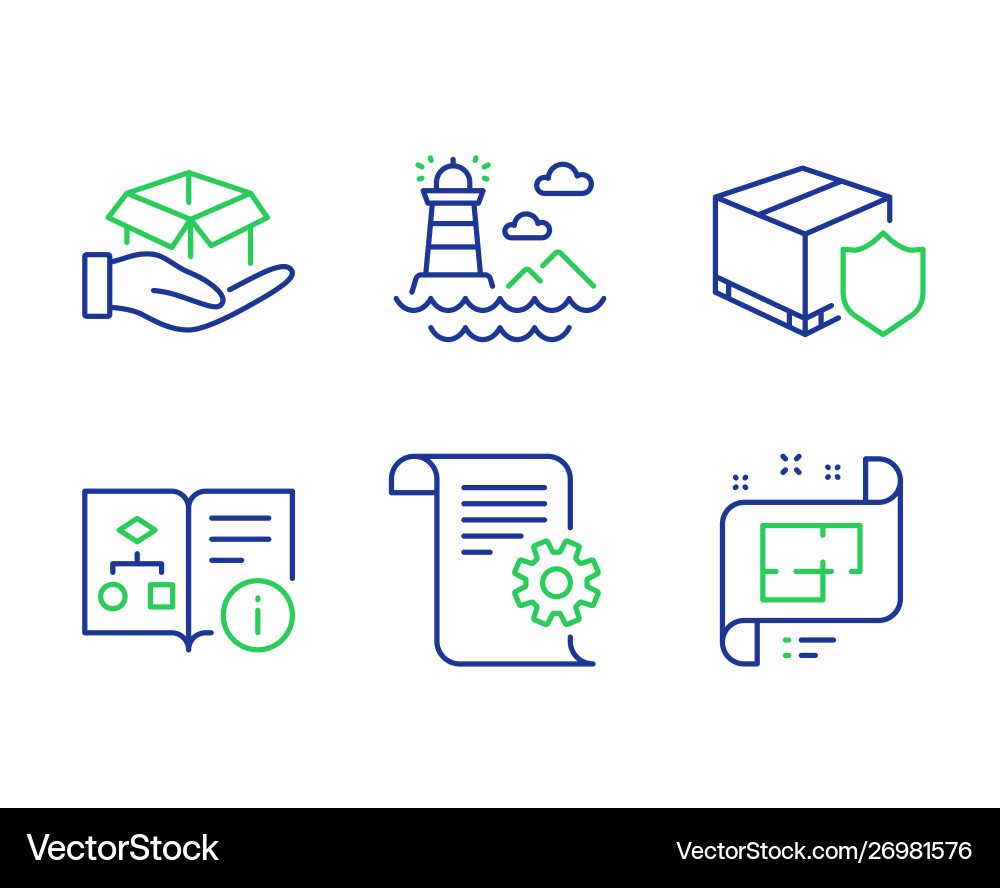 Lighthouse technical algorithm and delivery Lighthouse technical algorithm and delivery vector image