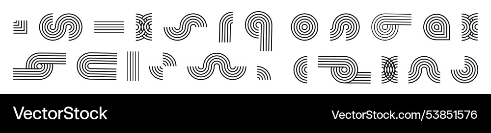Line pattern abstract shapes geometric elements Line pattern abstract shapes geometric elements vector image