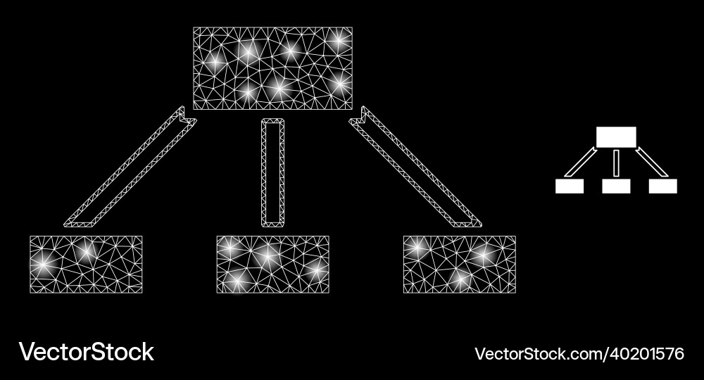 Mesh net hierarchy links with magic Mesh net hierarchy links with magic vector image