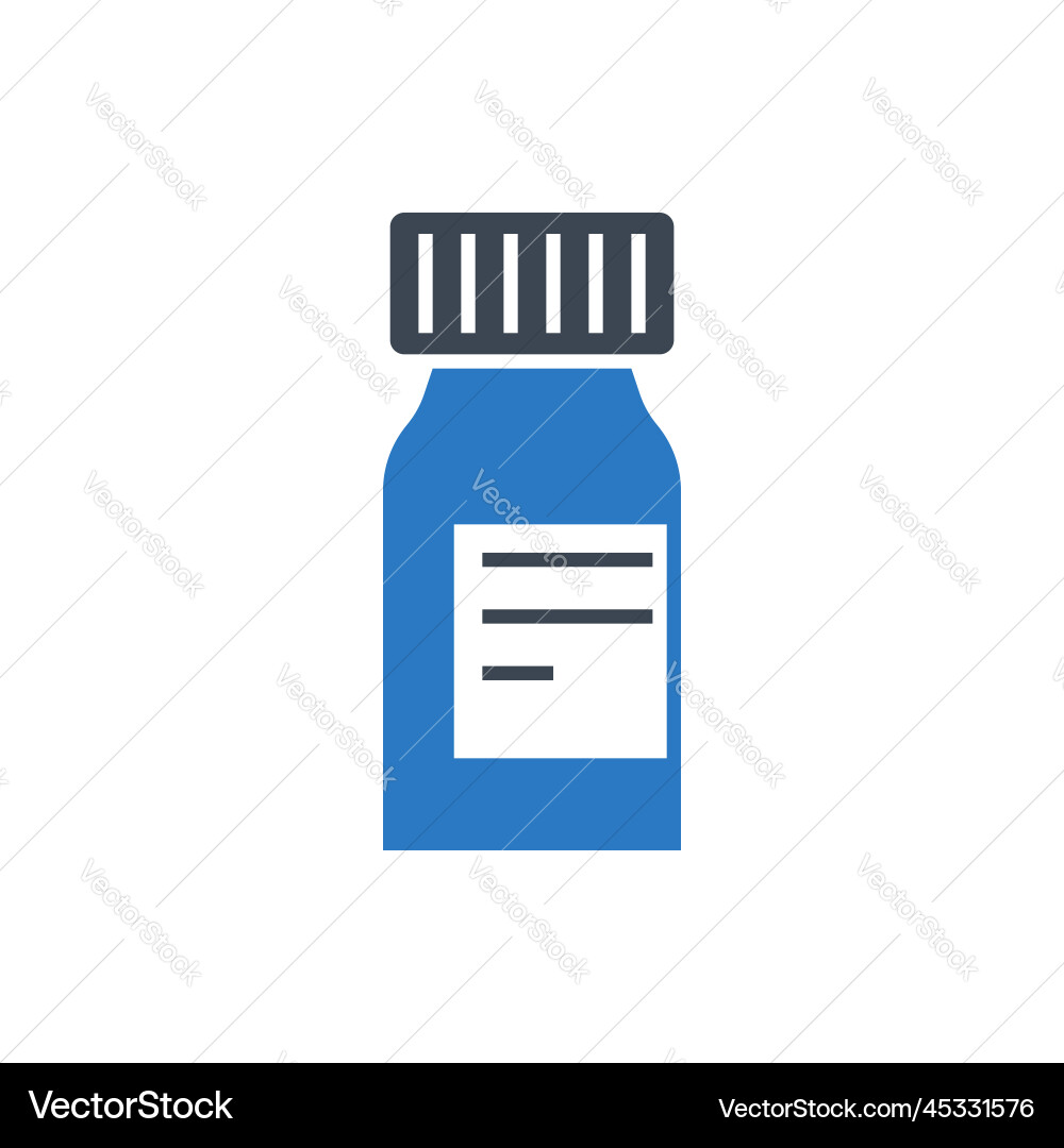 Pillen Flasche Symbol Pillen Flasche Symbol vektorbild