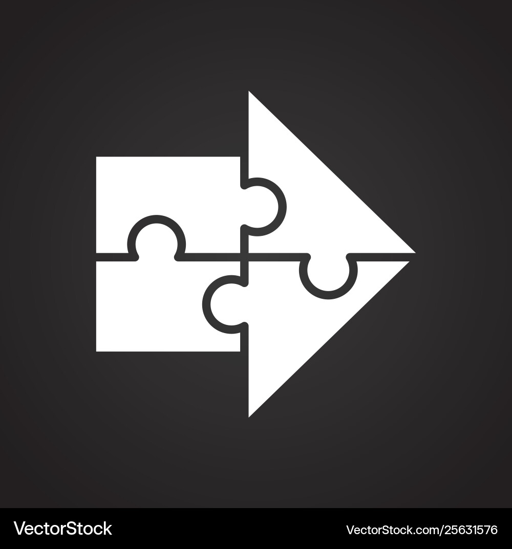Puzzle icon on background for graphic and web Vector Image