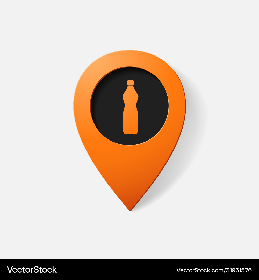 Realistic color pointer bottle vector image