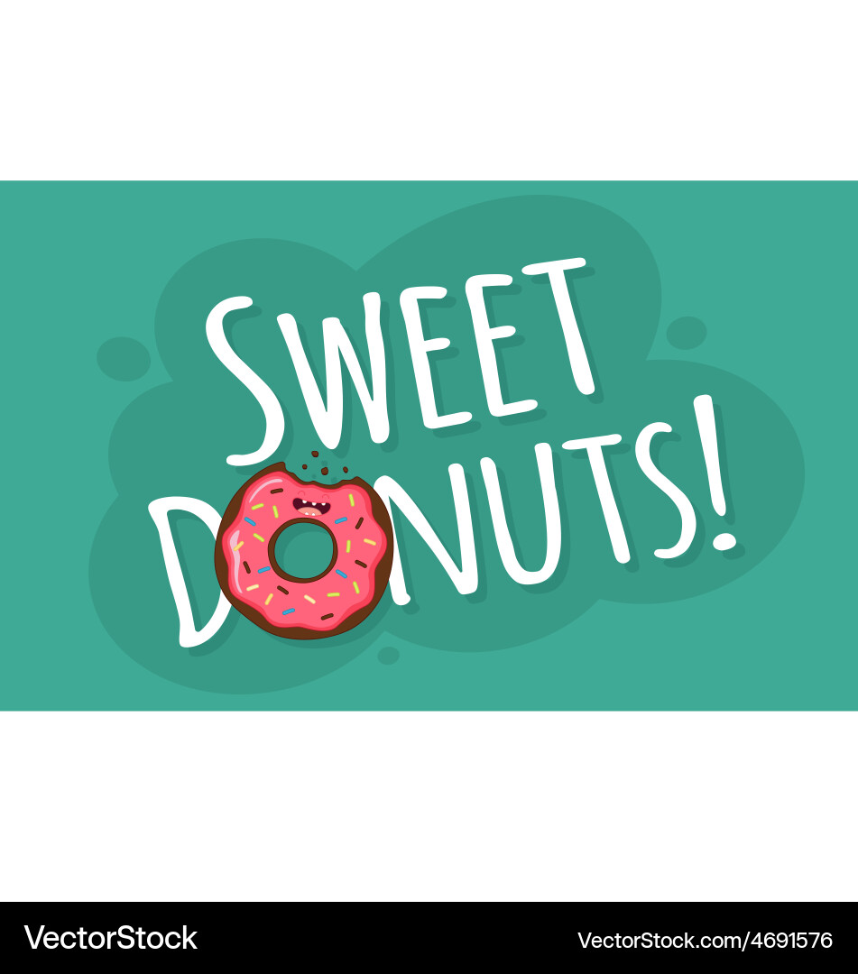 Sweet donuts Royalty Free Vector Image - VectorStock