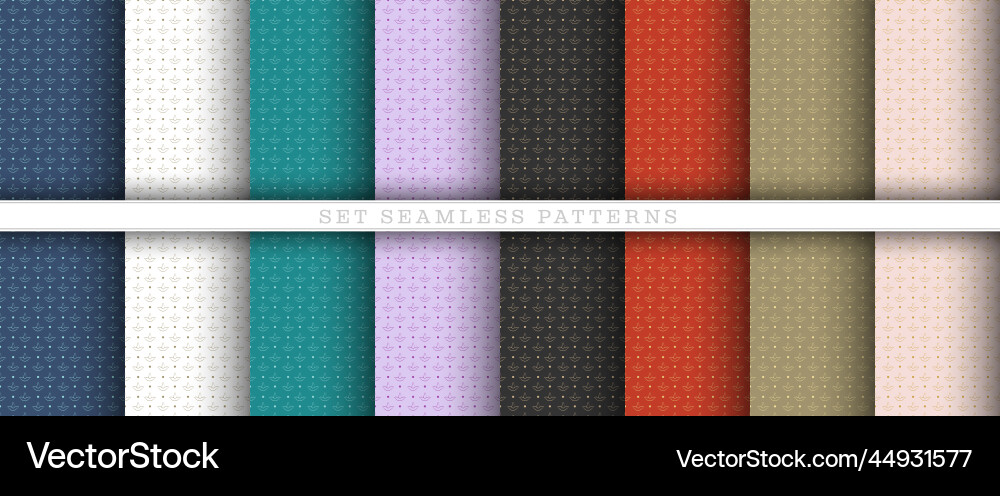 A set of seamless patterns for creative design A set of seamless patterns for creative design vector image