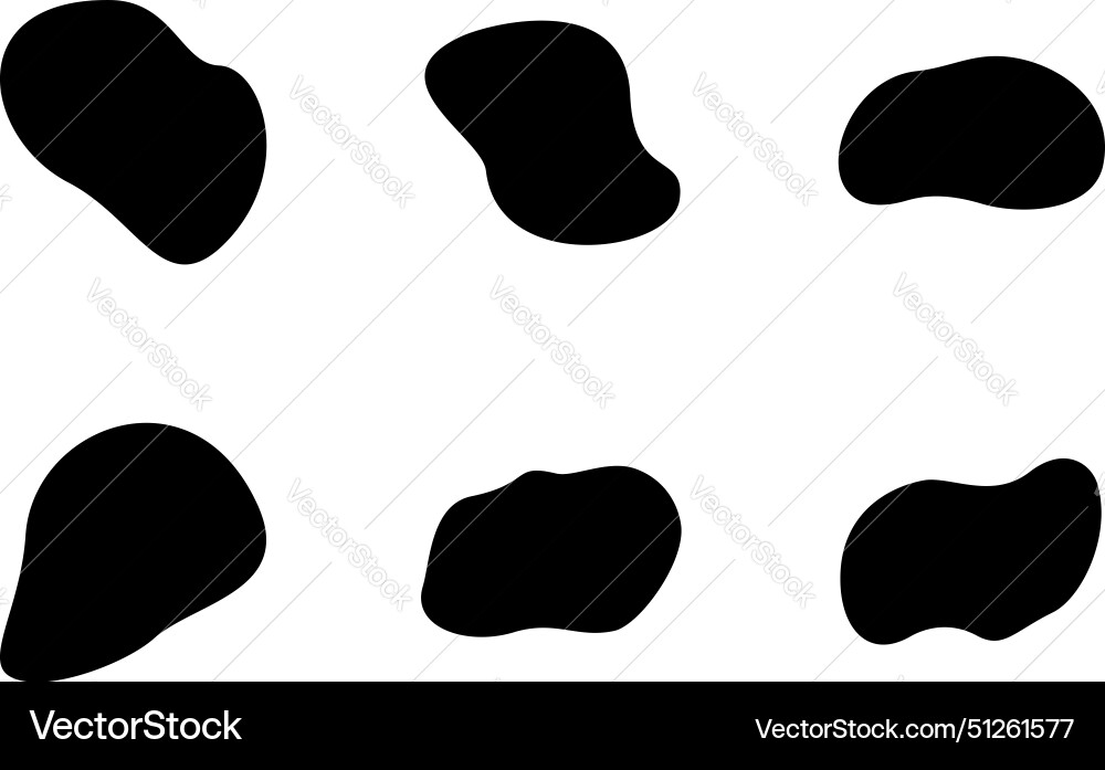 Abstract blobs liquid and fluid shape pictogram vector image