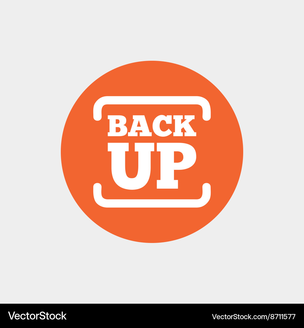 Backup date sign icon storage symbol vector image