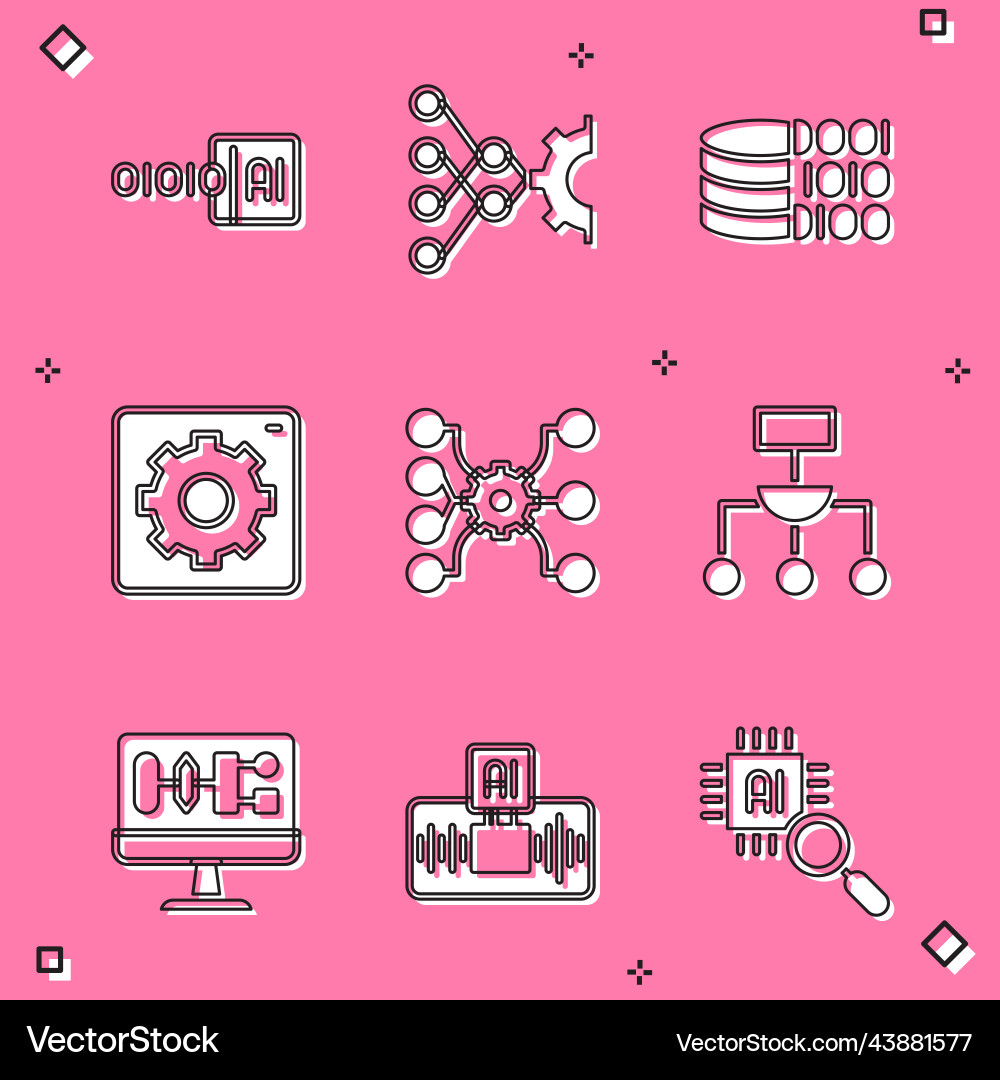 Binärcode neural Netzwerk Computer api Binärcode neural Netzwerk Computer api Vektorbild