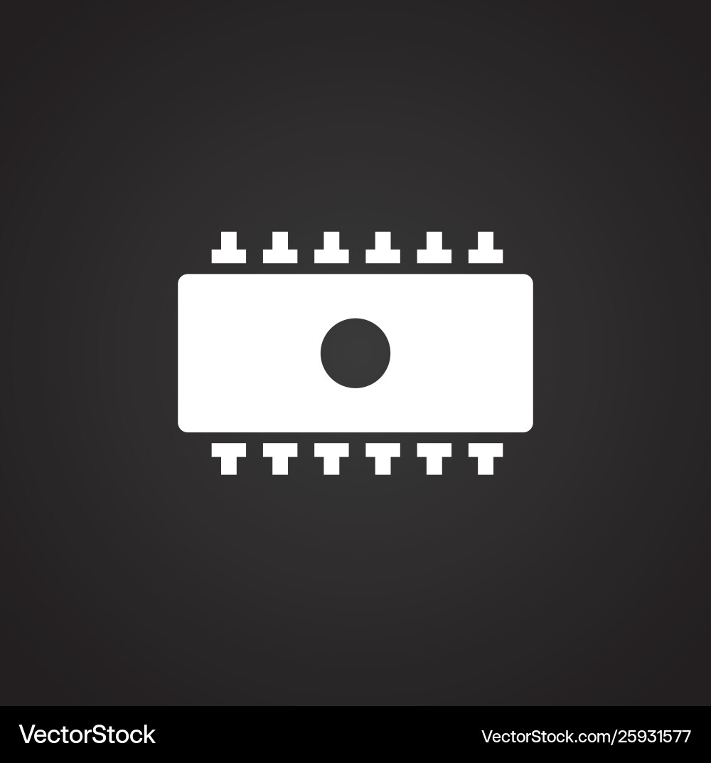 Computer chip related icon on background Computer chip related icon on background vector image
