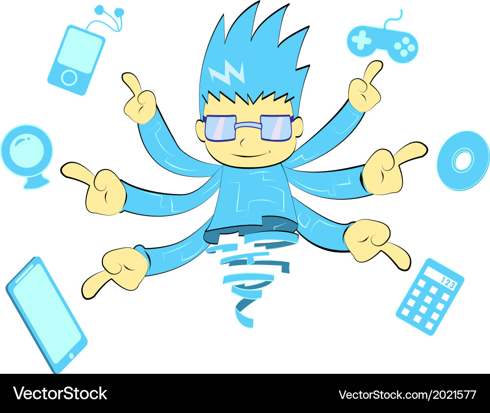 Computercartooncharactergadget vector image