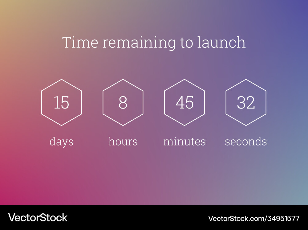 Countdown clock timer web site template design Countdown clock timer web site template design vector image
