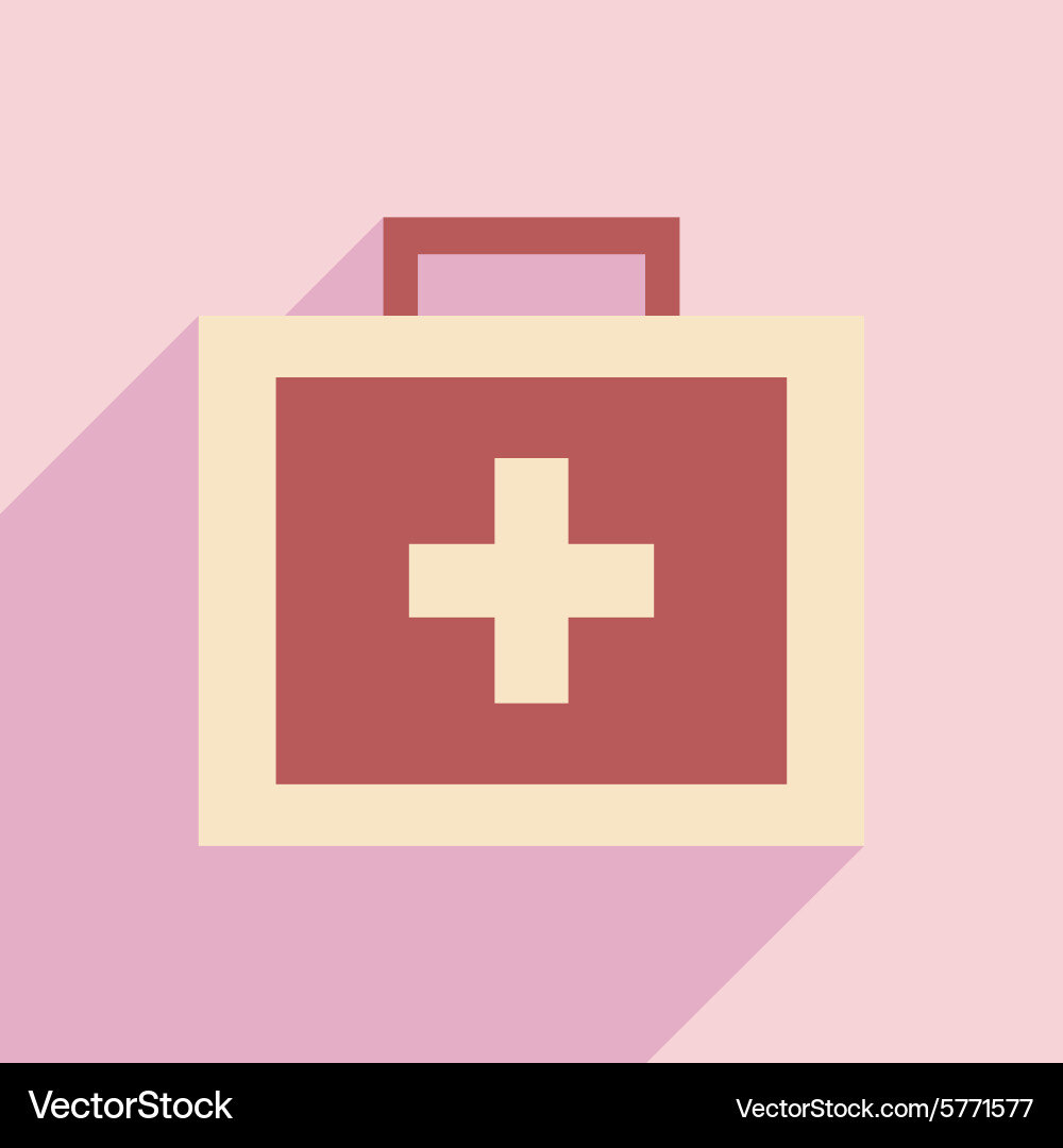 Flat with shadow icon and mobile application Vector Image